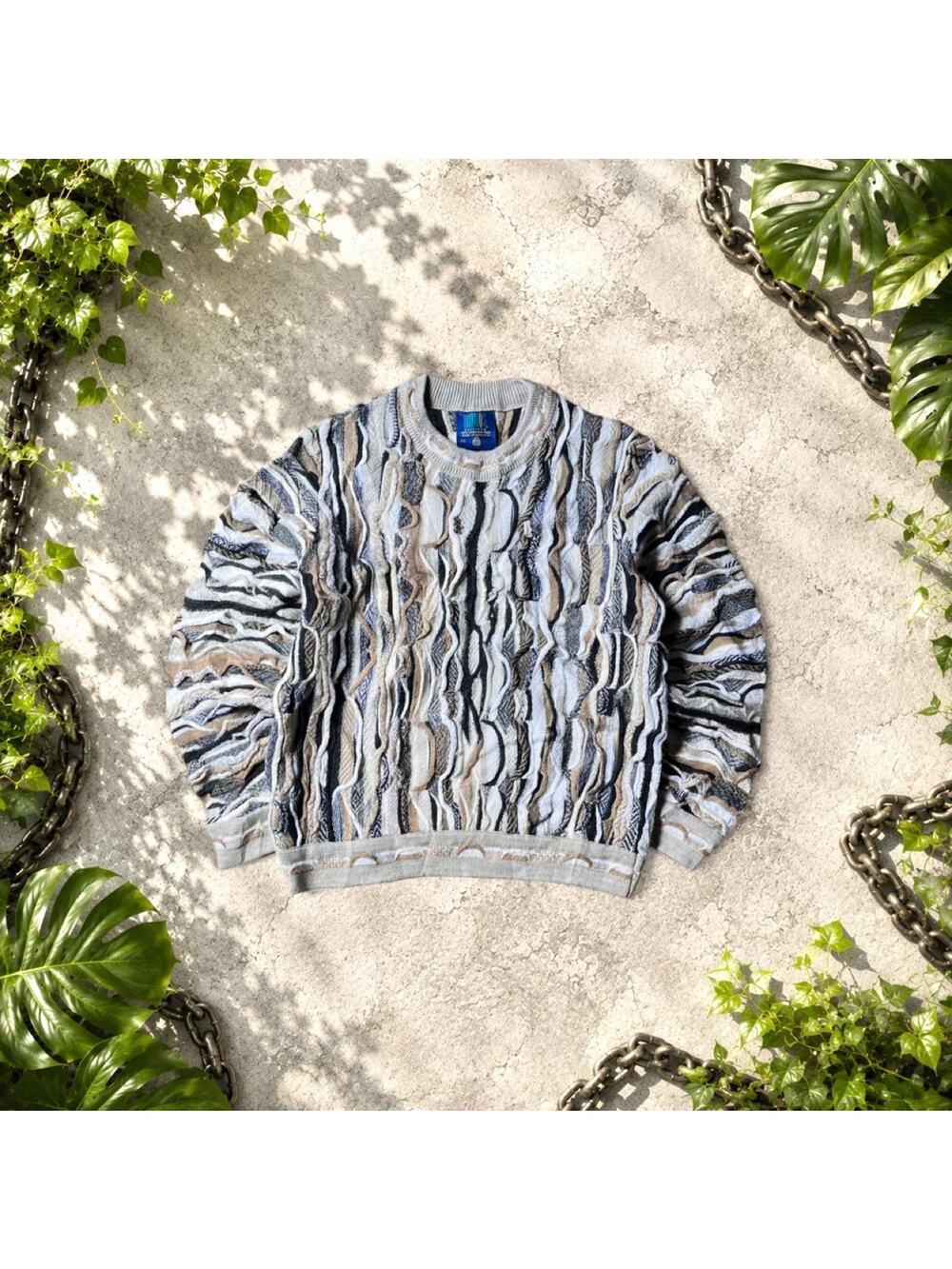 Coogi Original Blues Tundra Style Australia Lambswool Sweater sz us S Knit 1990s
